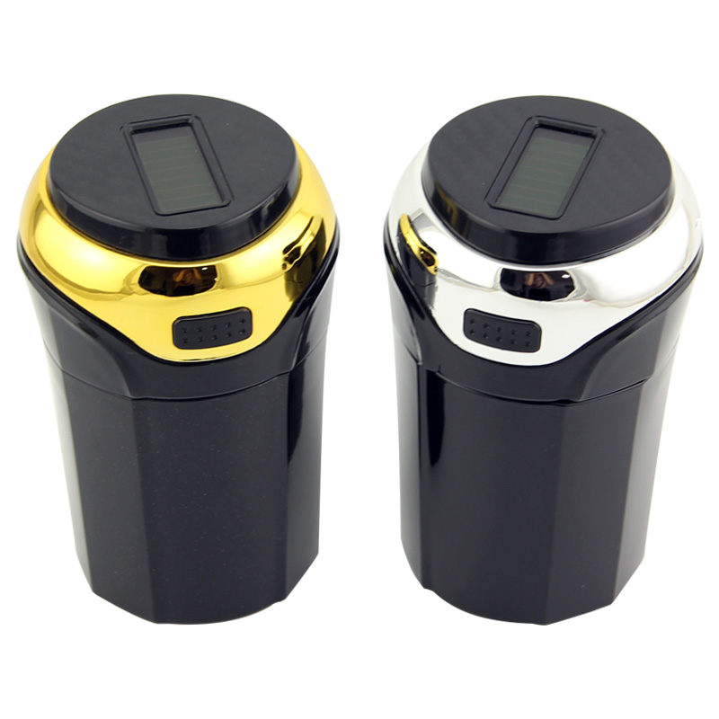 Solar Car Ashtray with Lid and LED N12B